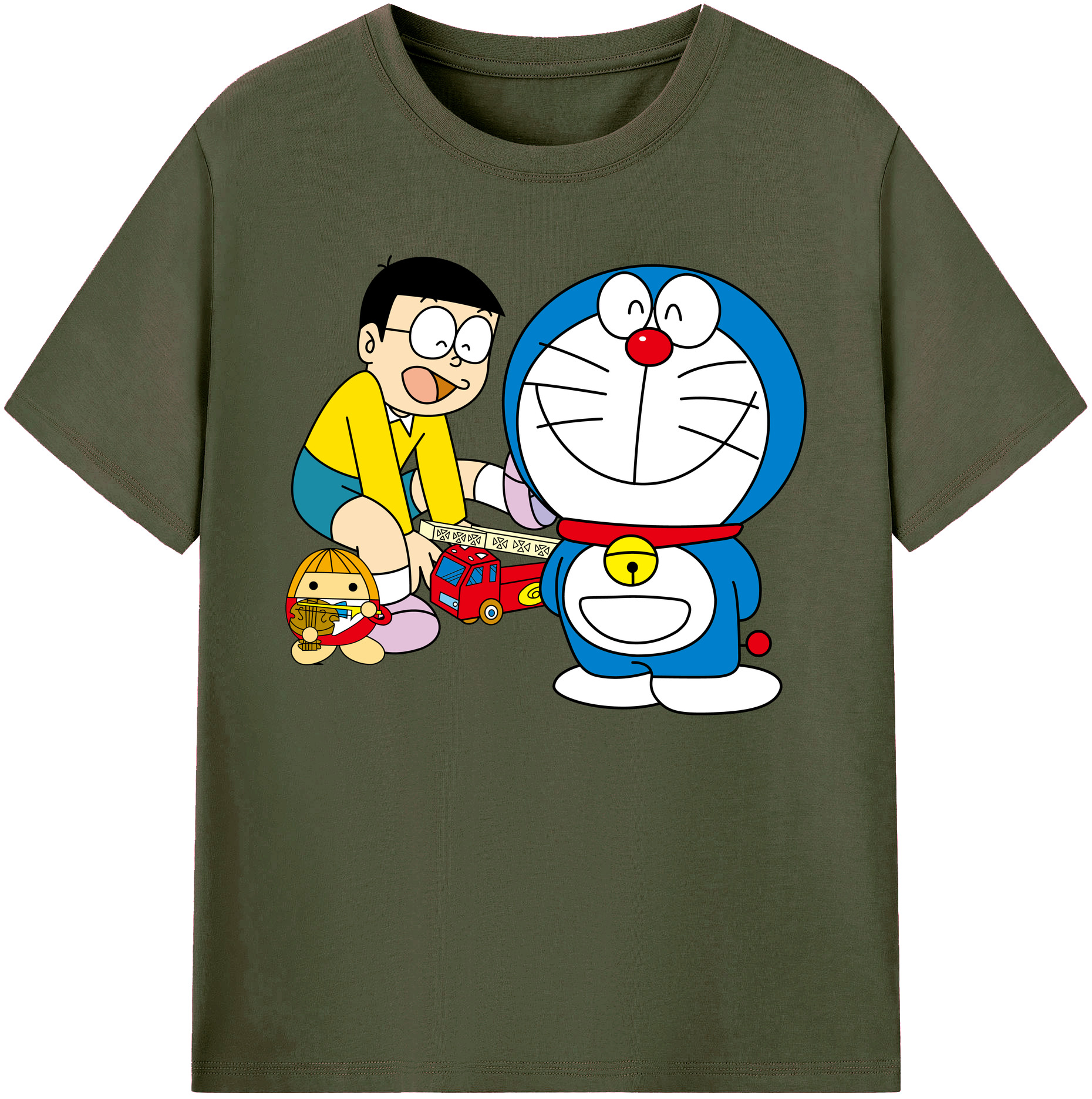 （画像用） ドラえもん Doraemon 綿100％ メンズ半袖Tシャツ｜肌触りやわらか＆通気性